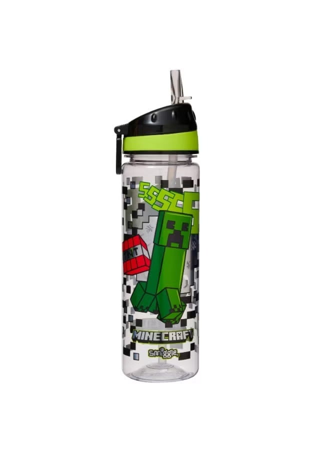 Smiggle collaborates with Minecraft to create a 650ML straw water bottle, a large-capacity, leak-proof, portable water bottle for children. - Image 1