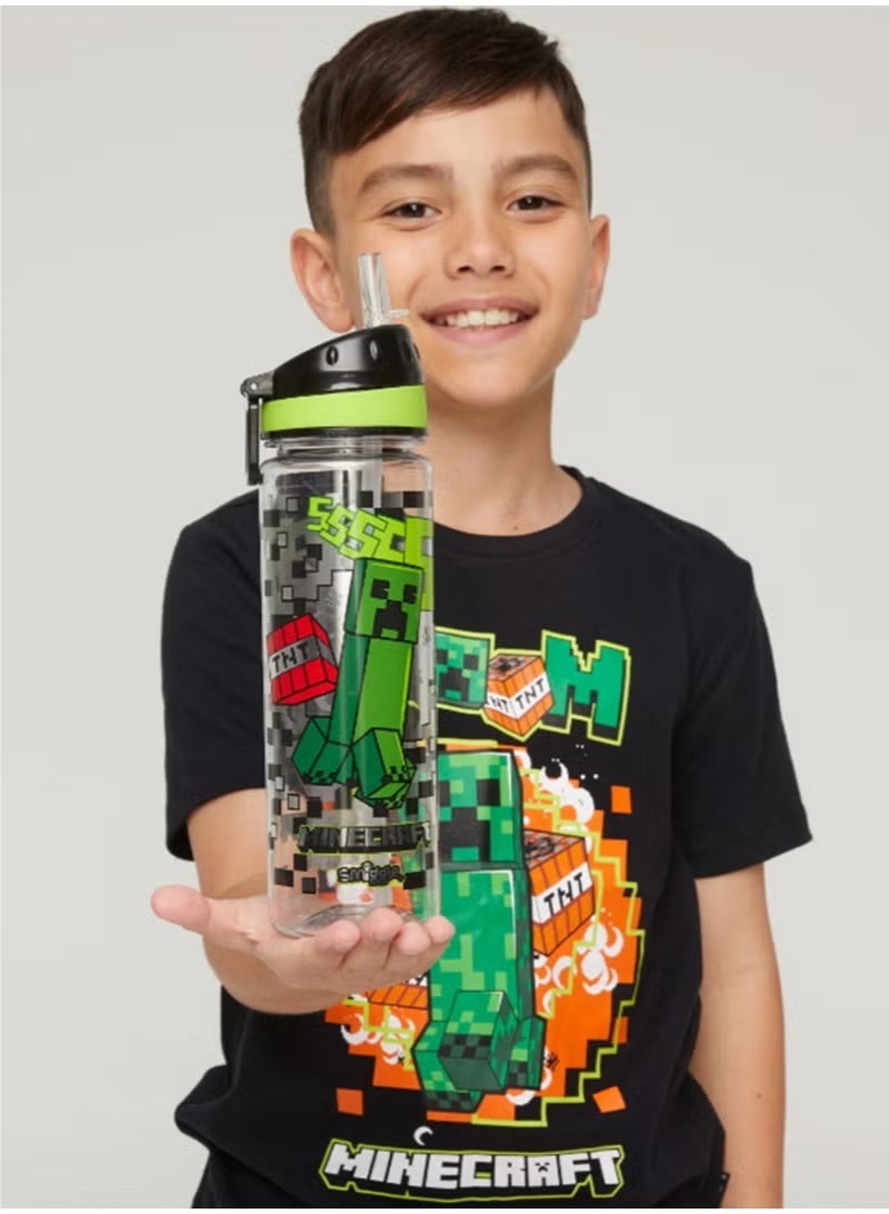 Smiggle collaborates with Minecraft to create a 650ML straw water bottle, a large-capacity, leak-proof, portable water bottle for children. - Image 2
