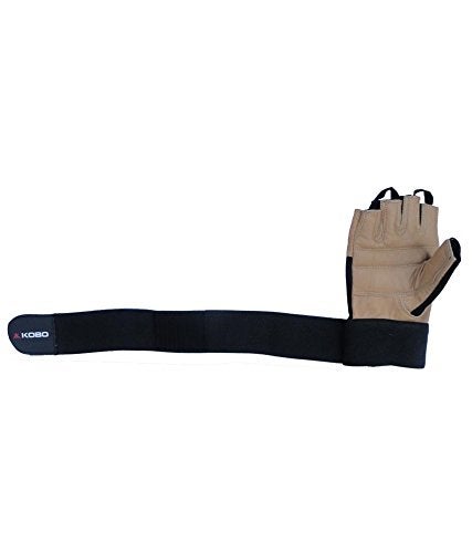 Kobo Weight Lifting Gloves/Gym Gloves/Fitness Gloves/Black/Brown (Imported) (Small) - Image 2