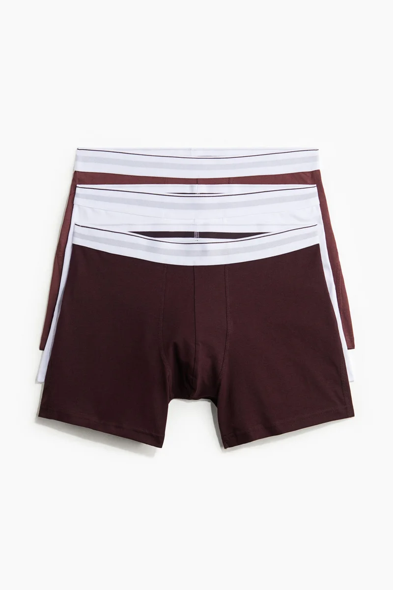 H&M  3-pack mid trunks with Lycra® for Men | Best Price UAE