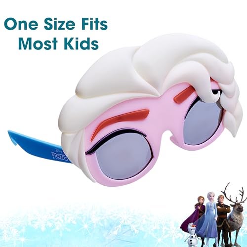 Sun-Staches Frozen Queen Elsa | Lil 'Dress Up Costume Accessory | UV 400 | One Size Fits Most Kids - Image 3
