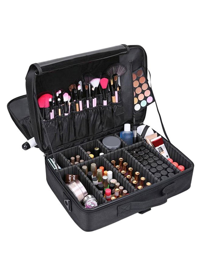 Professional 3 Layer Cosmetic Case Black - Image 1