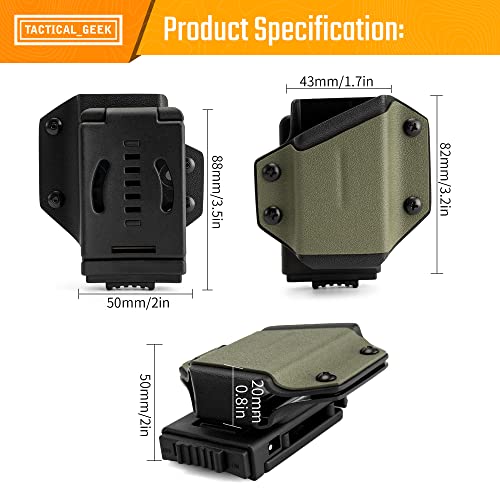 TACTICAL_GEEK TACTICAL GEEK TX1MultiTool Sheath, EDC Multi Tool Holder Holster, Adjustable Sheath with Back Clip for Belt, Multi-Tool not Included (Green) - Image 2