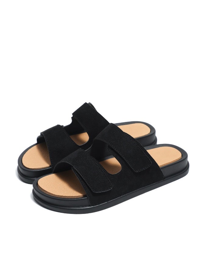 Men Adjustable Velcro Casual Sandals for Wide Feet and High Instep - Image 1