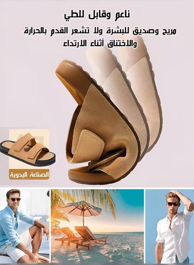 Men Adjustable Velcro Casual Sandals for Wide Feet and High Instep - Image 5