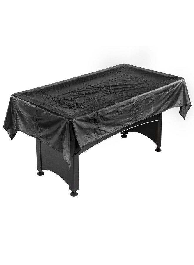 Hathaway 8 Foot Pool Table Cover – Black Leatherette Billiard Table Cover with Cotton Lining and Reinforced Seams – Dust and Spill Protection for Game Room Tables - Image 1