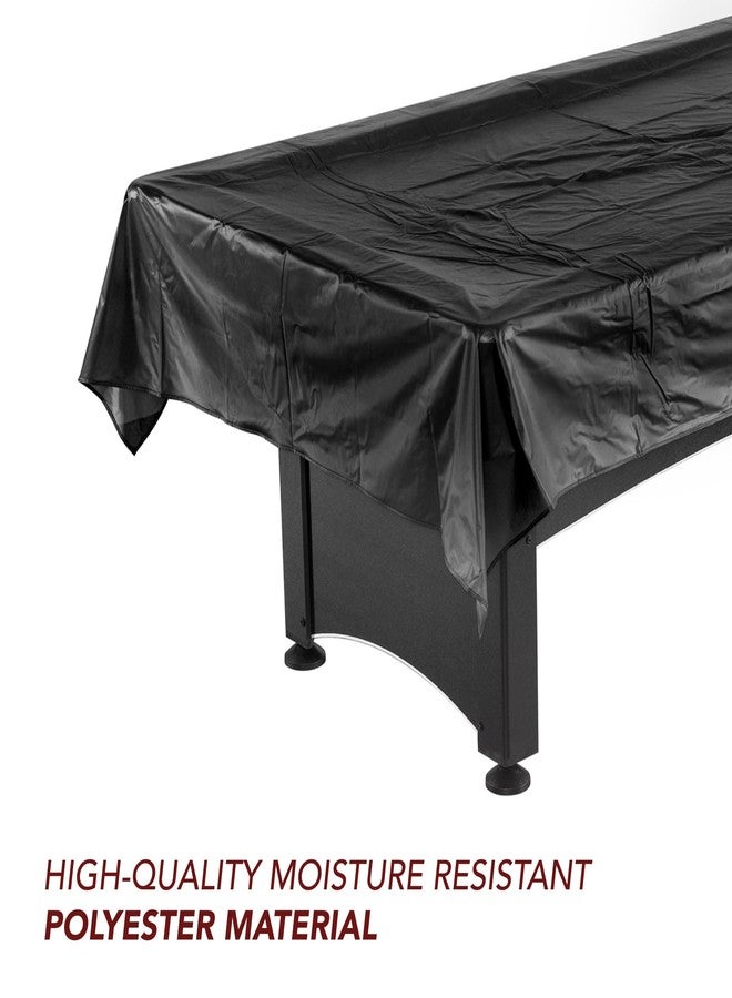 Hathaway 8 Foot Pool Table Cover – Black Leatherette Billiard Table Cover with Cotton Lining and Reinforced Seams – Dust and Spill Protection for Game Room Tables - Image 3