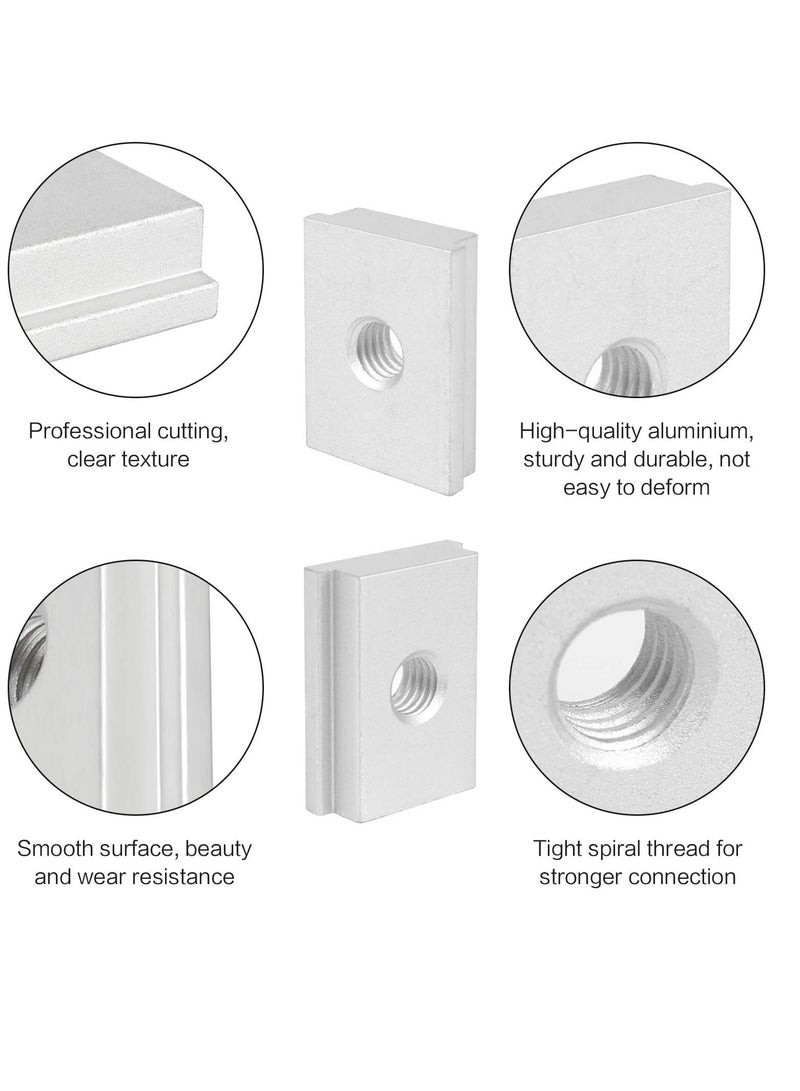 10 Pack Aluminum T Slot Nuts - Essential Fasteners for Woodworking Jigs & Fixtures - Perfect for T Track Systems - Image 4