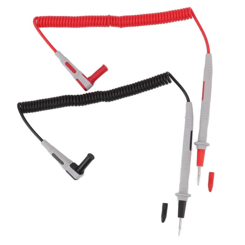 56cm Extended Spring Multimeter Test Leads With Brass Probes PU Material Anti Breakage - Image 1