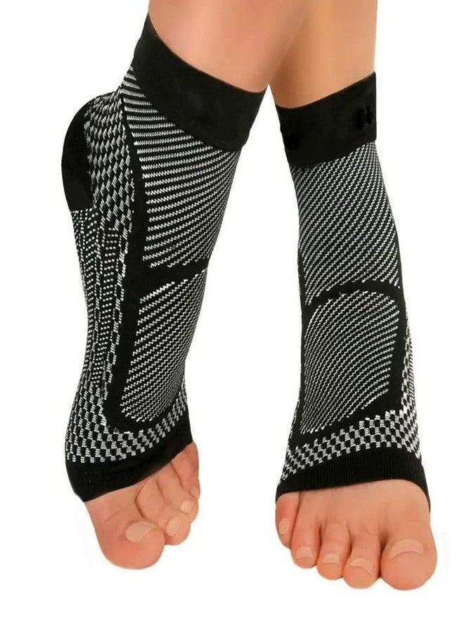 Paiwefil Compression Ankle Support Sleeve Sports Socks High Elasticity, Breathable Ankle Support for Sports and Injury Recovery, Suitable for Men and Women 1 Pair (Black, S/M) - Image 1