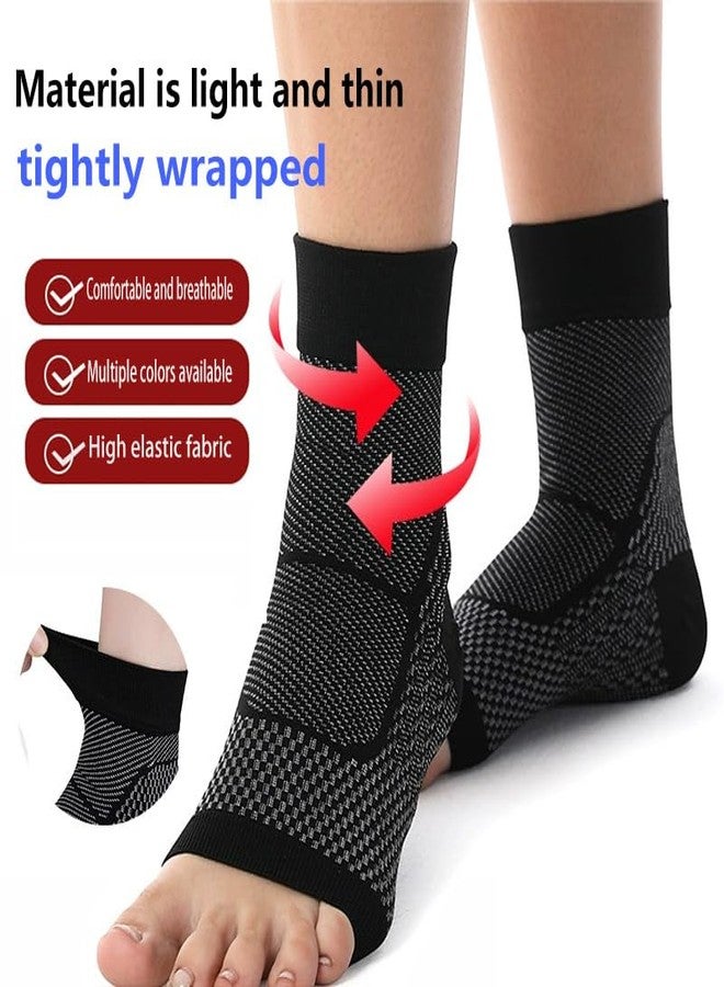 Paiwefil Compression Ankle Support Sleeve Sports Socks High Elasticity, Breathable Ankle Support for Sports and Injury Recovery, Suitable for Men and Women 1 Pair (Black, S/M) - Image 4