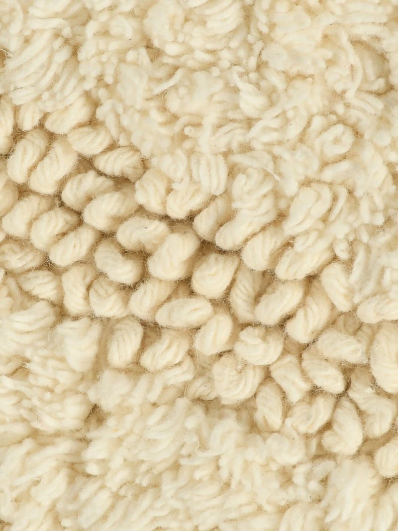 SASHAA WORLD Round Reversible Crochet Bath Mat, Super Absorbent 100% Cotton & Quick Dry Bath Rug for Bathroom Floor Mats (60 cm, Ivory) - Image 4