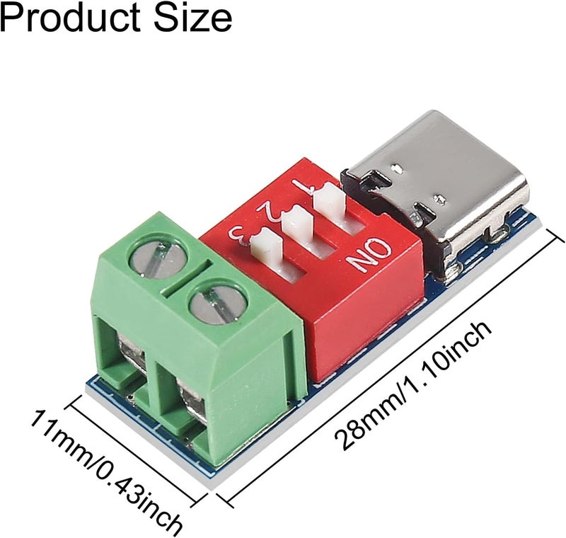UMLIFE 2PCS USBC PD Trigger Board Module PDQC Decoy Board Fast Charge USB Typec to 12v High Speed Charger Power Delivery Boost Module  - Image 2