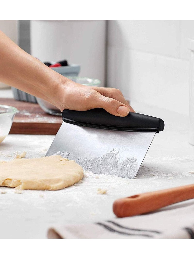 Y&D Dough Cutter Scraper Bowl Plastic Fondant Cake Scrapers Decorating for Kitchen Restaurant Bakery Pastry Steel Flour Mixer Non Slip Handle  - Image 4