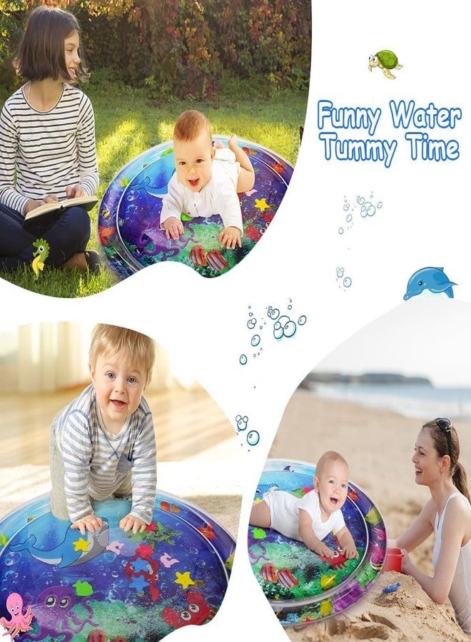 SKYTAK Tummy Time Water Mat for Children | Inflatable Water Play Mat for Early | Fun Sensory Water Pad for Floor Play, Motor Skills & Visual Engagement (Multicolor Pack of 1) - Image 3
