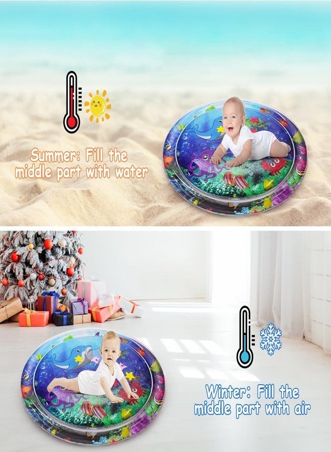 SKYTAK Tummy Time Water Mat for Children | Inflatable Water Play Mat for Early | Fun Sensory Water Pad for Floor Play, Motor Skills & Visual Engagement (Multicolor Pack of 1) - Image 2