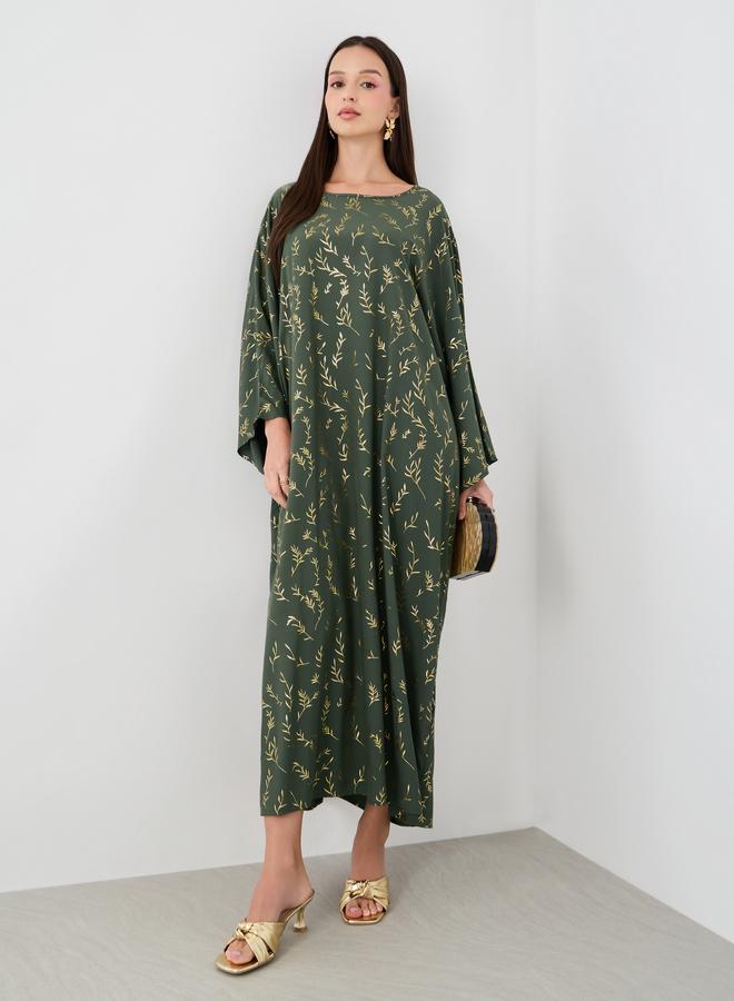Styli Styli Foil Printed Batwing Sleeve Kaftan  - Image 1