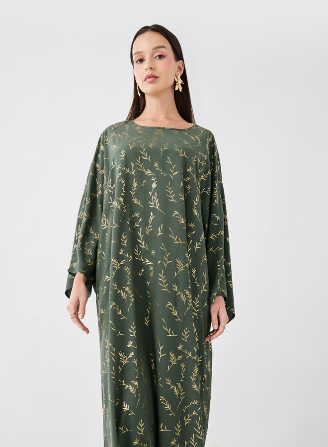 Styli Styli Foil Printed Batwing Sleeve Kaftan  - Image 2