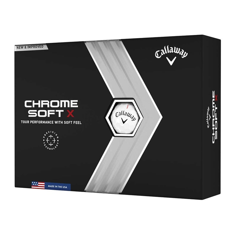 Callaway 2022 Chrome Soft X Dozen Golf Balls White - Image 1