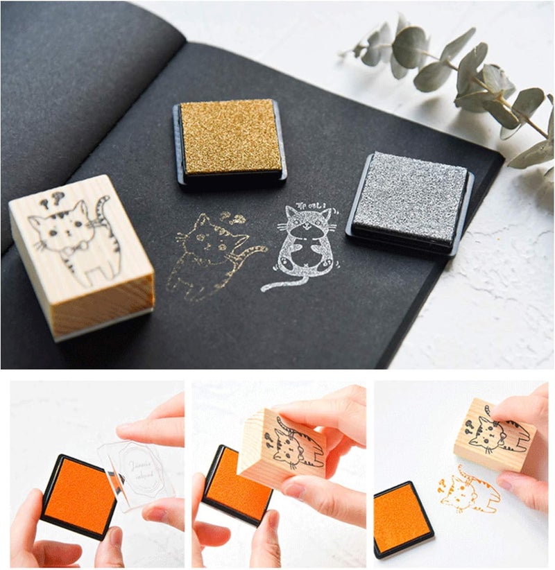 YPSelected Craft Ink Pad Inkpad for Paper Wood Fabric 15 Colors Available for Rubber Stamps (20 Multi-Colors Set) - Image 4