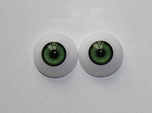 DoubleWood Halloween Eyeballs 4 Pairs of 4 Colors 24mm Half Round Realistic Acrylic Eyes for Halloween Props, Masks, Dolls or Bears Craft Plastic Eyeballs (24mm) - Image 3