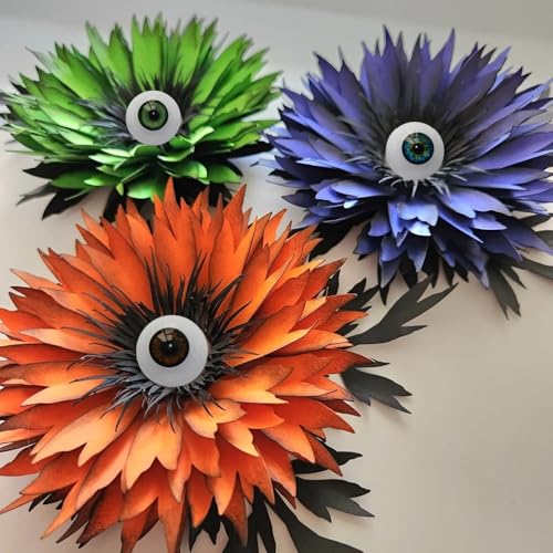 DoubleWood Halloween Eyeballs 4 Pairs of 4 Colors 24mm Half Round Realistic Acrylic Eyes for Halloween Props, Masks, Dolls or Bears Craft Plastic Eyeballs (24mm) - Image 5