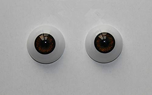 DoubleWood Halloween Eyeballs 4 Pairs of 4 Colors 24mm Half Round Realistic Acrylic Eyes for Halloween Props, Masks, Dolls or Bears Craft Plastic Eyeballs (24mm) - Image 4