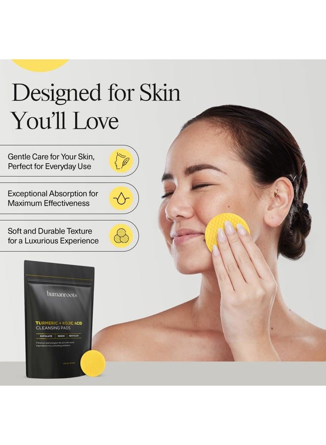humanroots Turmeric Cleansing Pad - Gentle Exfoliating Face Pad - Image 5