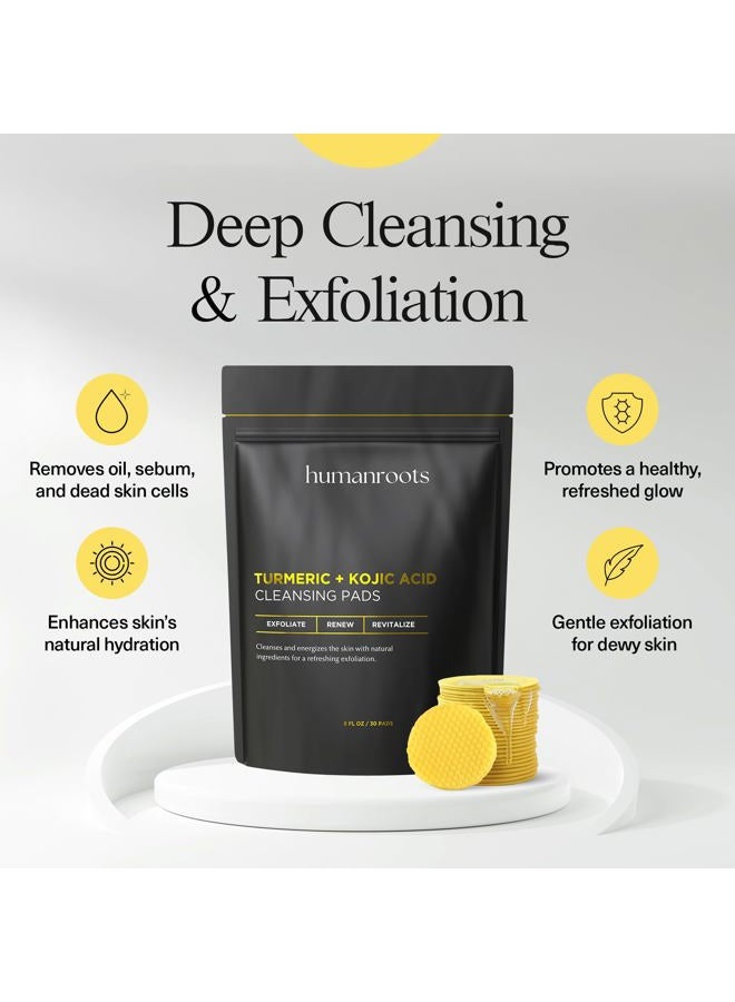 humanroots Turmeric Cleansing Pad - Gentle Exfoliating Face Pad - Image 2