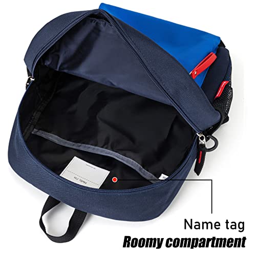 HawLander Little Kids Backpack for Boys or Girls, Toddler School Bag Fits 3 to 6 years old, Navy blue, 12 Inch - Image 4