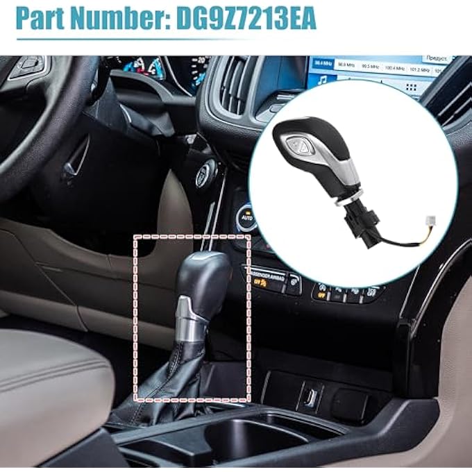 rayihni uxcell Automatic Gear Shift Knob Handle with Button for Ford Escape 20132016 NoDG9Z7213EA - Image 4