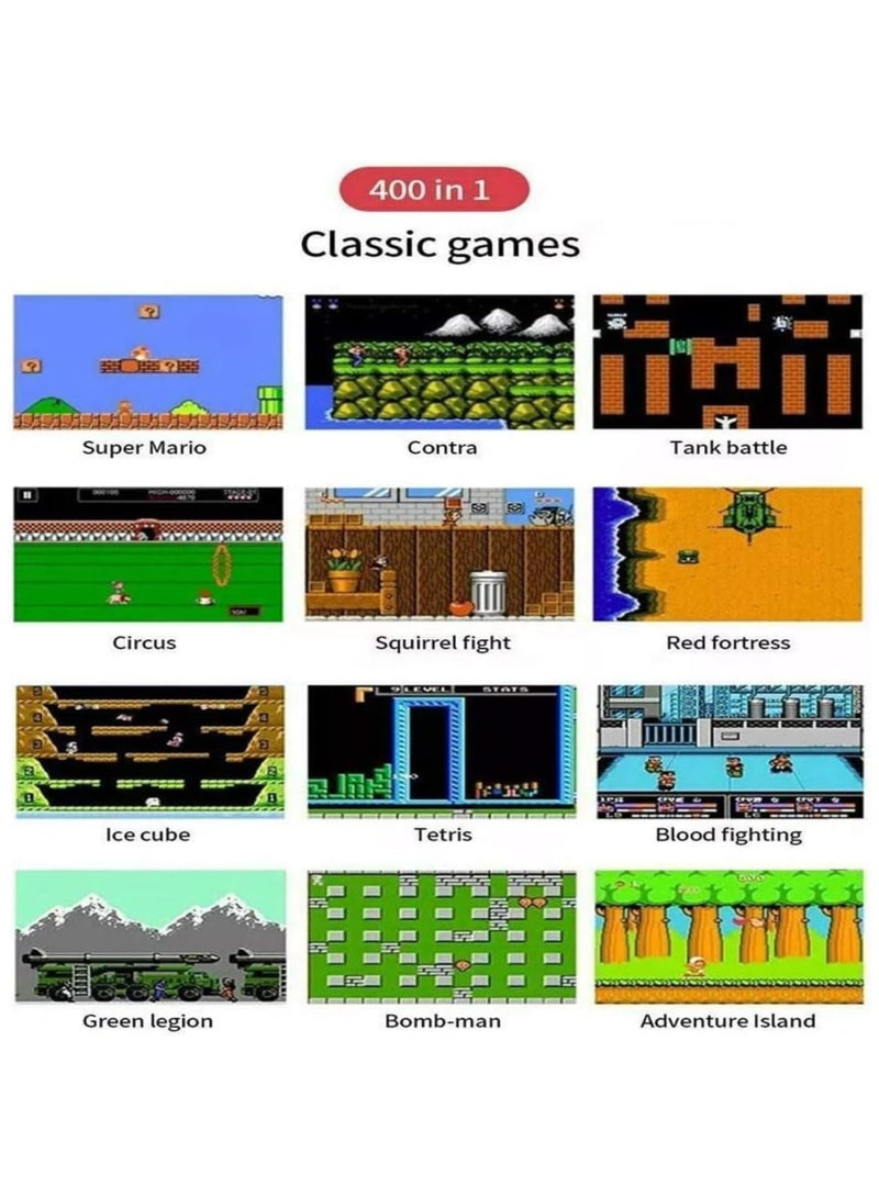 SUP SUP Handheld Game Console with 400 Classic Retro Games, 3-Inch Color Screen, Rechargeable Battery, Portable Mini Gaming Device for Kids & Adults | White - Image 5