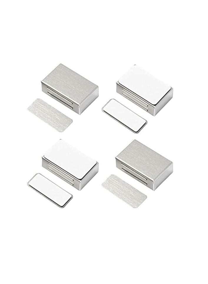 Excefore Magnetic Door Catch, Strong Drawer Magnetic Latches Kitchen Cabinet Magnets, Cabinet Door Magnet Latch Stainless Steel Kitchen Magnetic Latch for Cupboard, Drawer (4 Pack) - Image 1