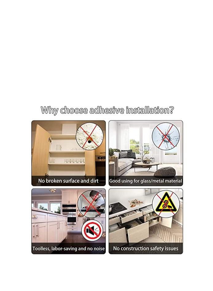 Excefore Magnetic Door Catch, Strong Drawer Magnetic Latches Kitchen Cabinet Magnets, Cabinet Door Magnet Latch Stainless Steel Kitchen Magnetic Latch for Cupboard, Drawer (4 Pack) - Image 4