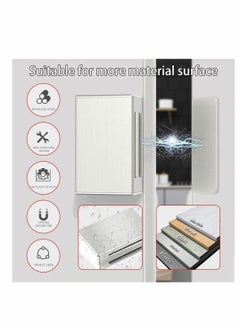 Excefore Magnetic Door Catch, Strong Drawer Magnetic Latches Kitchen Cabinet Magnets, Cabinet Door Magnet Latch Stainless Steel Kitchen Magnetic Latch for Cupboard, Drawer (4 Pack)  - Image 3