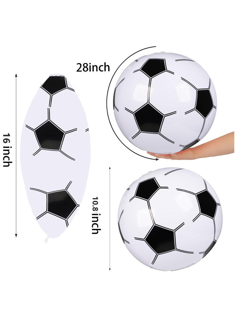 Excefore 16 Inch Glossy Beach Ball, 8 Pcs Giant Inflatable Sports Balls Large Inflatable Beach Ball for Summer Pool Outdoor Sports Games Party Decor - Image 2