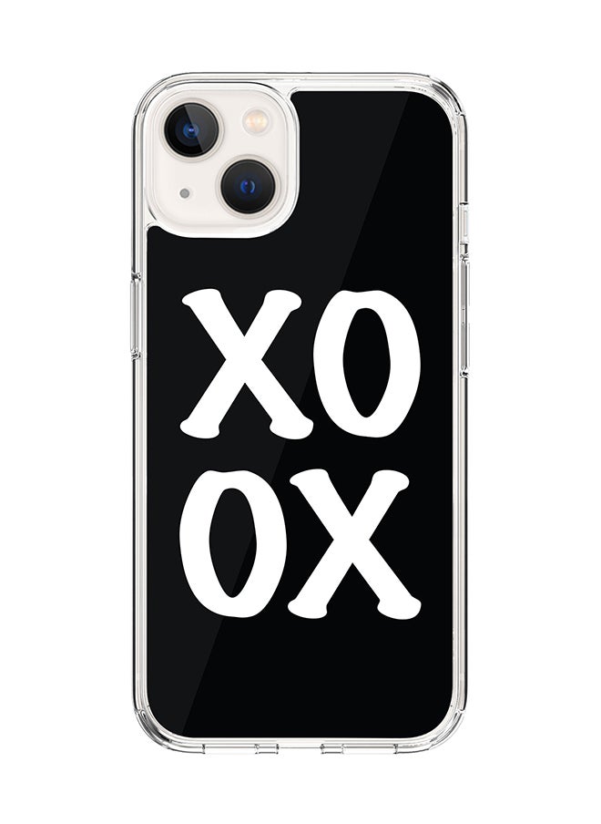 Stylizedd Classic Clear Case for Apple iPhone 15 Hybrid Soft Case Flexible Edges Anti Drop TPU PC Gel Thin Transparent Cover [ Designed for Apple iPhone 15 ] - XOXO Full Print  - Image 1