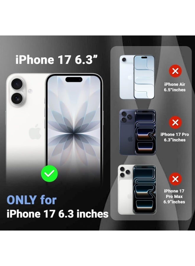 شيك فايب جراب شفاف لهاتف iPhone 17 [متوافق مع MagSafe] حماية شديدة التحمل من السقوط، هيكل كامل متين مقاوم للصدمات/الغبار، غطاء عسكري قوي ومتين مكون من 3 طبقات لهاتف iPhone 17 مقاس 6.3 بوصة - Image 2
