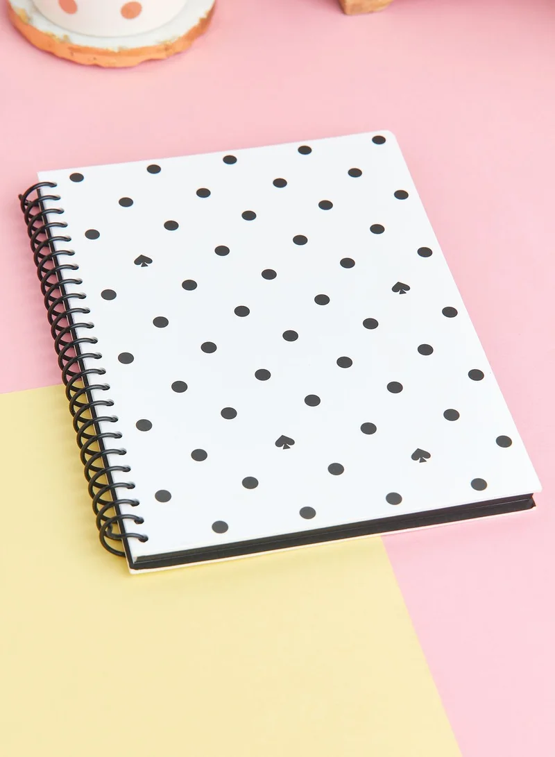 Kate Spade Black Spade Dot Small Spiral Notebook