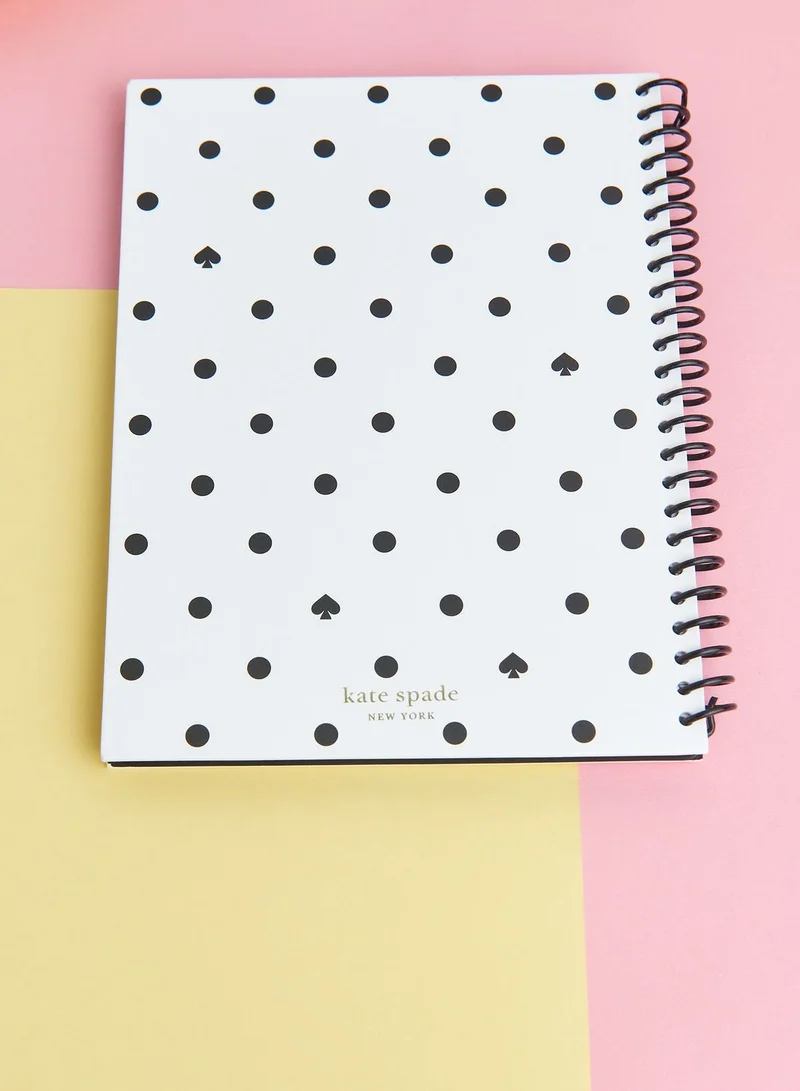 Kate Spade Black Spade Dot Small Spiral Notebook