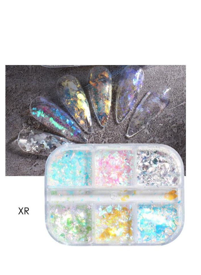 Bluejw Chrome Nail Powder Metallic Mirror Effect Pigment Iridescent Pearl Mica Laser Aurora for Art - Image 1
