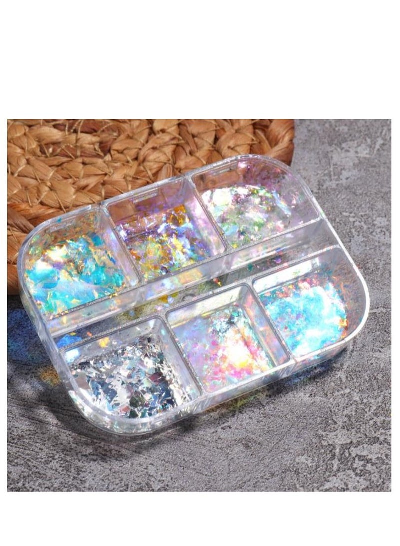 Bluejw Chrome Nail Powder Metallic Mirror Effect Pigment Iridescent Pearl Mica Laser Aurora for Art - Image 3