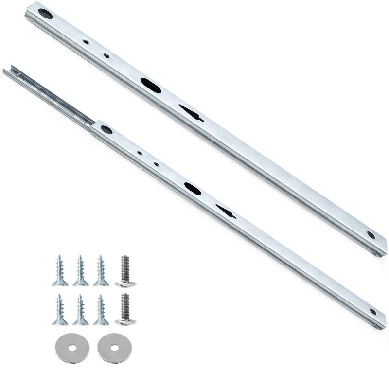 Luomorgo 2 Pcs Metal Drawer Slides 12 Inch Drawer Slide Ball Bearing Two Way Slide Track Rail Heavy Duty Dresser Drawer Slides for Kitchen Cabinet - Image 2