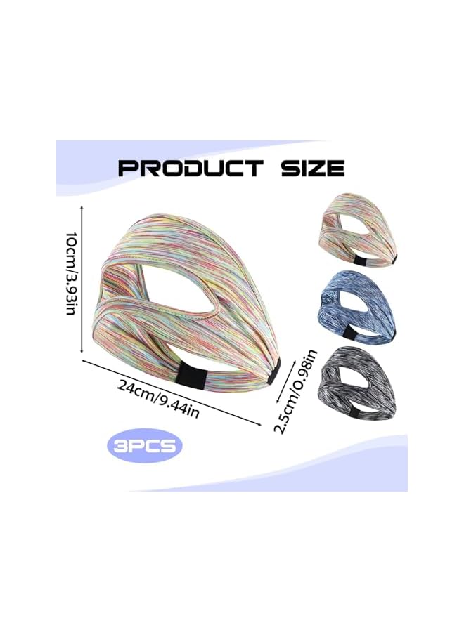 Green Tiger 3Pcs VR Eye Mask, Adjustable Breathable Sweat Band for Meta/Oculus Quest 2/3/3S/Pro, HTC Vive, PS, Gear, Workouts - Image 2