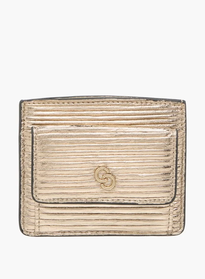 Celeste Women Wrinkle Textured Wallet with Button Closure