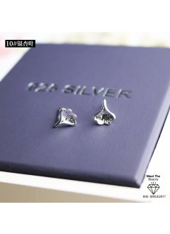 S925 Sterling Silver Stud Earrings Set 0108 ginkgo leaf