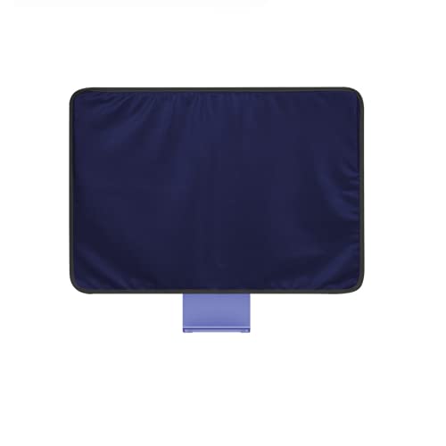 WESAPPINCcomputer Monitor Dust Cover for iMac 24”, PU Leather Protective Screen Dust Cover Sleeve with Rear Pocket Compatible with iMac 24 inch (24 inch, Dark Blue) - Image 3