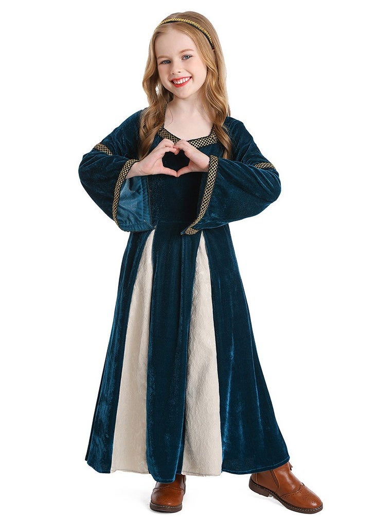Al Aoyama girls retro medieval girls clothing,palace style trumpet sleeve long dress  - Image 4