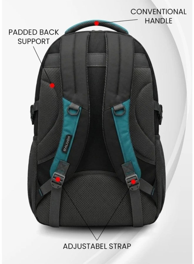 Alison Laptop Backpack,Business Travel with USB Charging Port,Water Resistant College Computer Bag for Women & Men Fits 15.6 Inch Laptop and Notebook (Black) - Image 2
