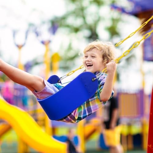 Shopster Replacement Flexible Swing Seat for Kids & Adults - 27 Inches Long Wraparound Outdoor Swing, Non-Slip EVA Material, Non-Toxic, Ideal for Garden Fun - Blue - Image 2